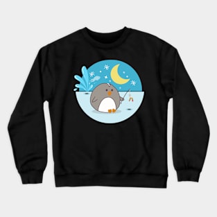 Penguin Ice Fishing Crewneck Sweatshirt